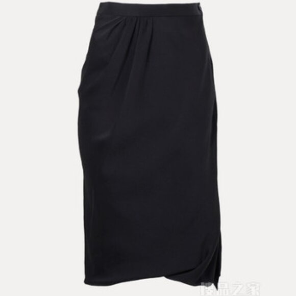 Vivienne Westwood Black Satin Draped Skirt - Picture 1 of 16